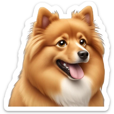 Full Red German Spitz sticker