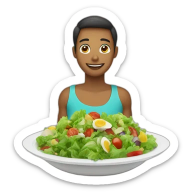 eat salad before meal sticker