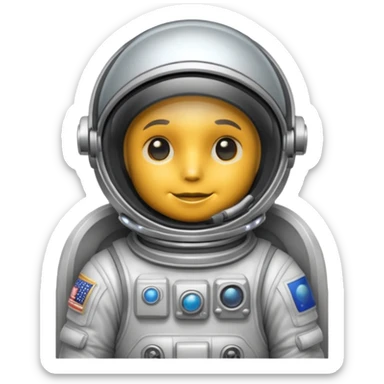 hawk with astronaut suit sticker