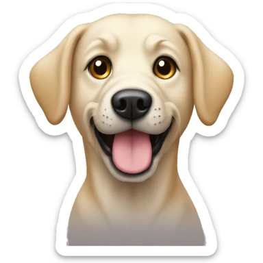 mixed breed dog similar to labrador. shaggy sticker