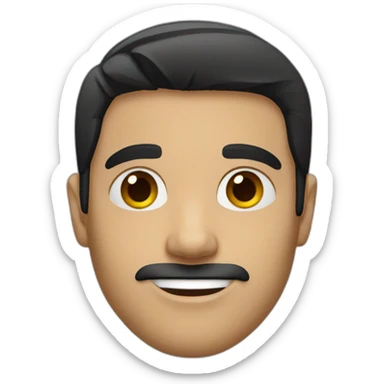 brazilian-white-guy-straight-black-hair sticker