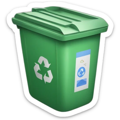 Recycle bin sticker