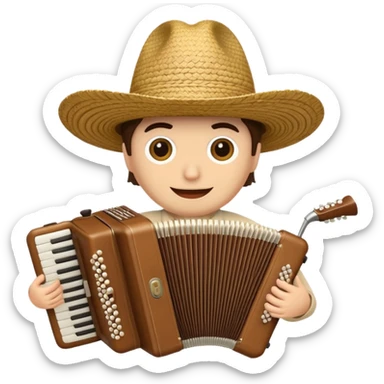 Sombrero vueltiao with an accordion sticker