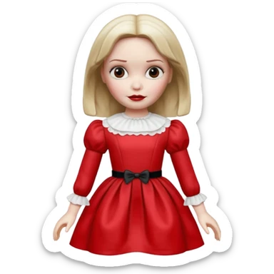 Annabelle doll from The Conjuring movie sticker