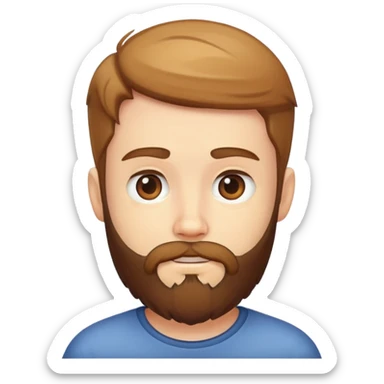 portrait of a bearded boy sticker