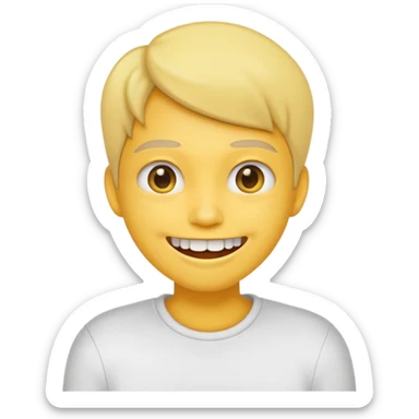 gap tooth stupid smile yellow no gender emoji sticker