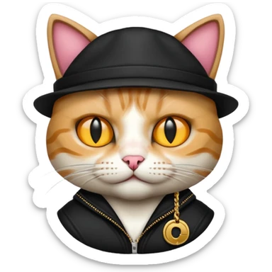 cat gangsta sticker