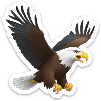Bald Eagle Flying sticker