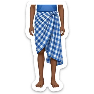 Generate a lungi emoji “ The lungi is a clothing similar to the sarong that originated in the Indian subcontinent. ” longer and make it look like the one Like the one in picture. Just the lungi with no person  sticker