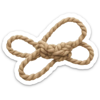 connection emoji as rope, in form of endless  sticker