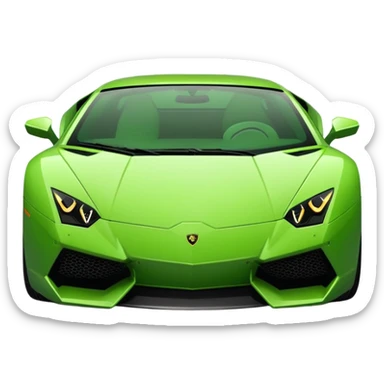 Green lamborghni sticker