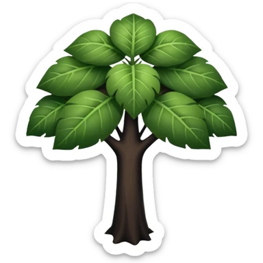 Un trébol de 5 hojas totalmente negro sticker