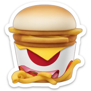A happy meal menu  sticker