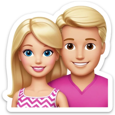 Barbie ken ken sticker