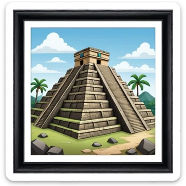 mayan ruins mexico sticker