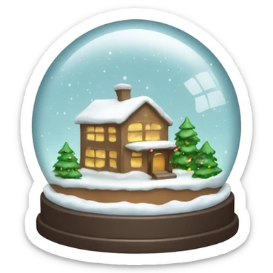 Christmas snowglobe sticker