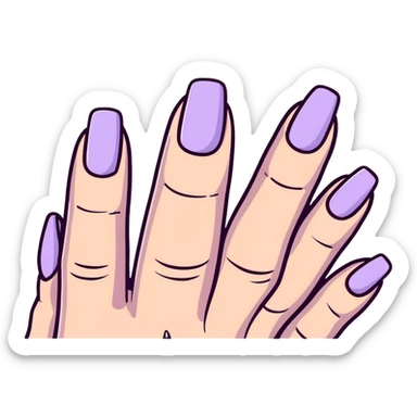 lilac pastel manicure sticker