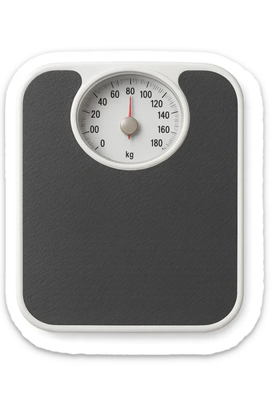 bilancia pesapersone vista dall'alto sticker