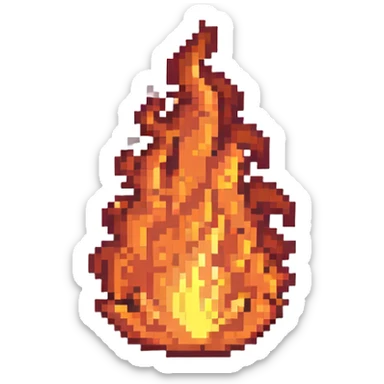 fire covering the entire screen sticker