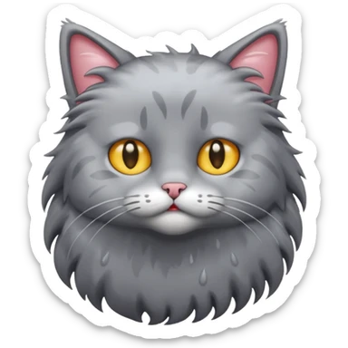 wet cat sticker