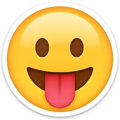 face with tongue out emoji sticker