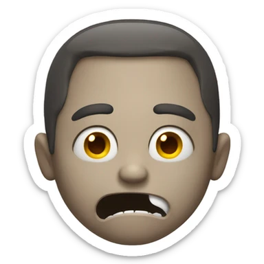 terrifying face sticker