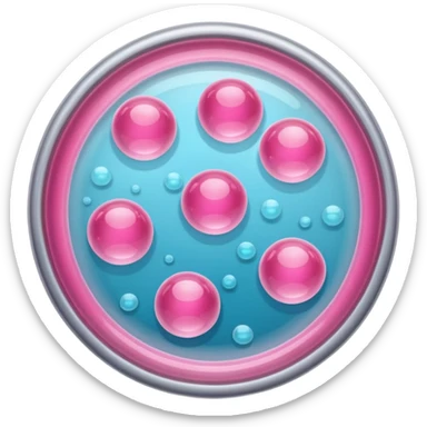 placa de petry com bolinhas rosas sticker