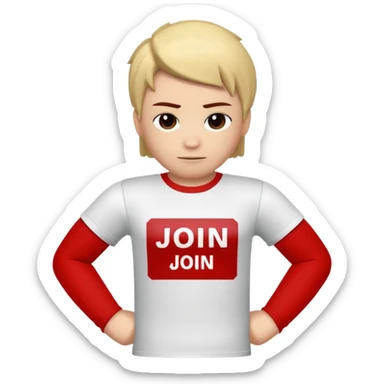 red robloxian skin all and r6 body and shirt red text Join team c00lkidd join now sticker