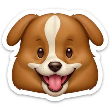 perro con lengua afuera sticker