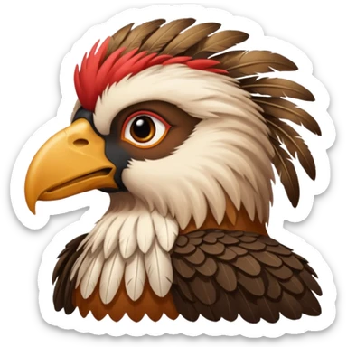 Create a Merchant and Condor fusion emoji sticker