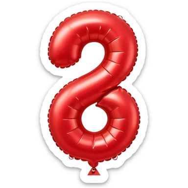 43 number balloon sticker