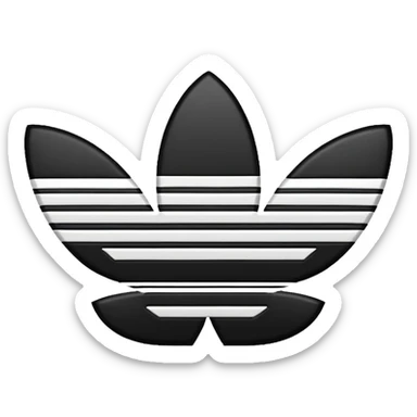 Adidas white stripes black emoji sticker