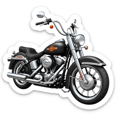 Hola, me gustaría crear un emoji de una moto Harley Davinson classic negra de lado sticker