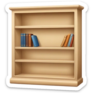 beige bookshelf sticker