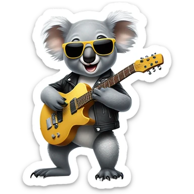 Rocker koala sticker