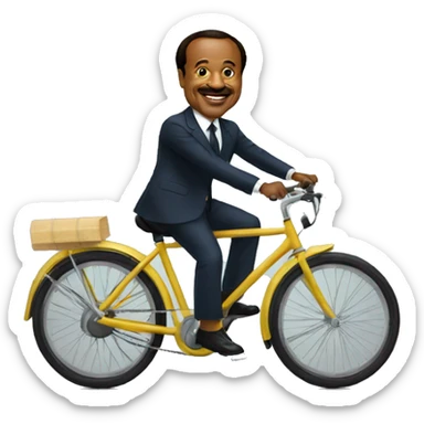 paul biya sur un vélo  sticker