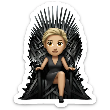 White Woman on the Iron throne sticker