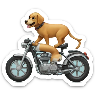 Dog on a bike sticker