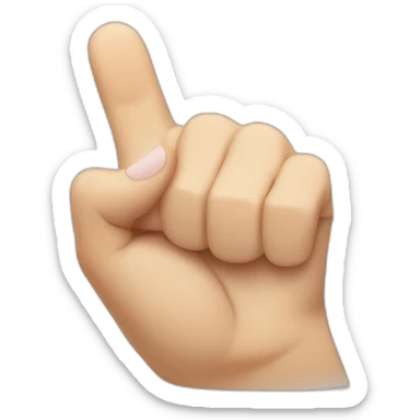 Closed fist Removing another finger between two fingers sticker