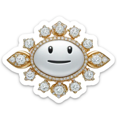 brooch set with diamonds sticker