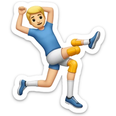😁 with leg behin him and 2 hands sticker