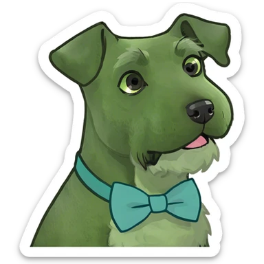 baby pink Schnauzer sticker