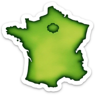 Map of regions of france sticker