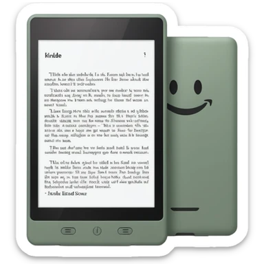 kindle e-reader in sage green, minimal style sticker
