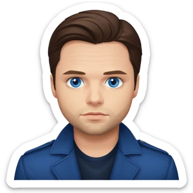 Sebastian Stan with blue eyes sticker