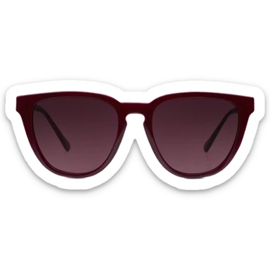 Burgundy sunglasses without face sticker