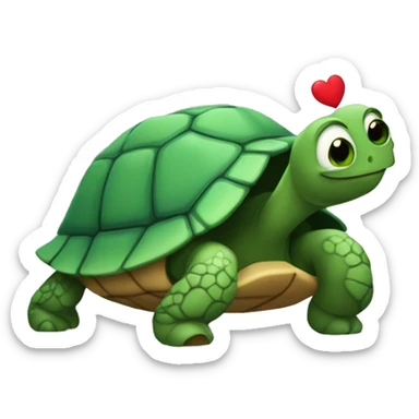 Tortuga con corazón  sticker