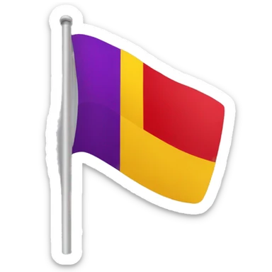 bandera horizontal rojo, amarillo y morado sticker