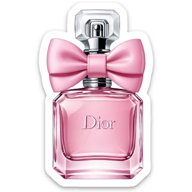 Miss Dior perfume bottle with bow sticker