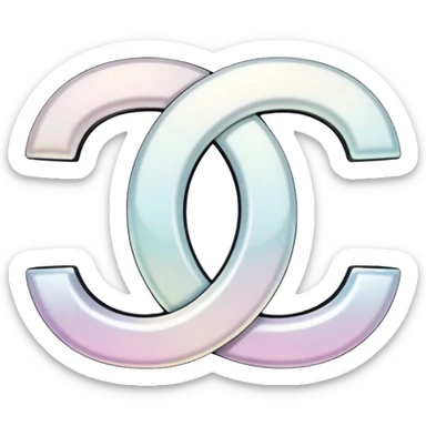 Pearlescent chanel sign sticker